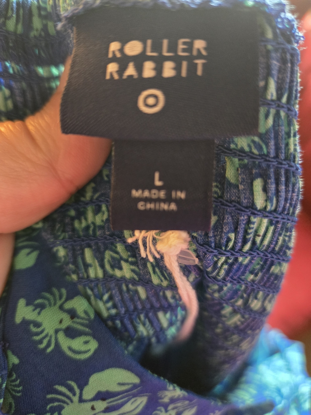 Roller Rabbit Blue and Green Lobster Print Skirt - Picture 2 of 7